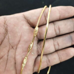 gold plated plain 3 ball mohappu chain sgc 50